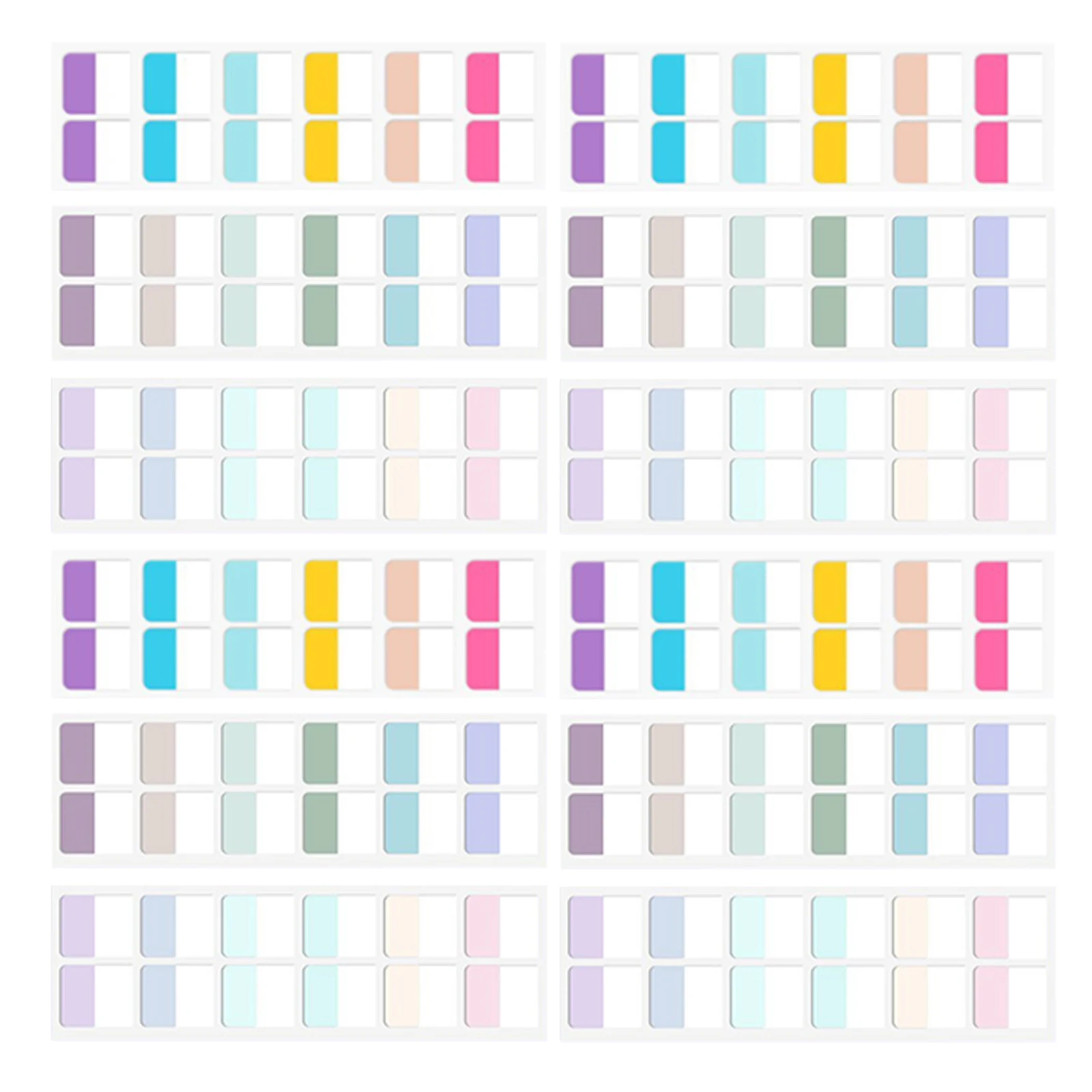 30매 마크 인덱스 탭 다채로운 색상의 쓰기 가능한 스티키 북마크 책 노트북용 컬러풀 페이지 탭 스티키 북마크