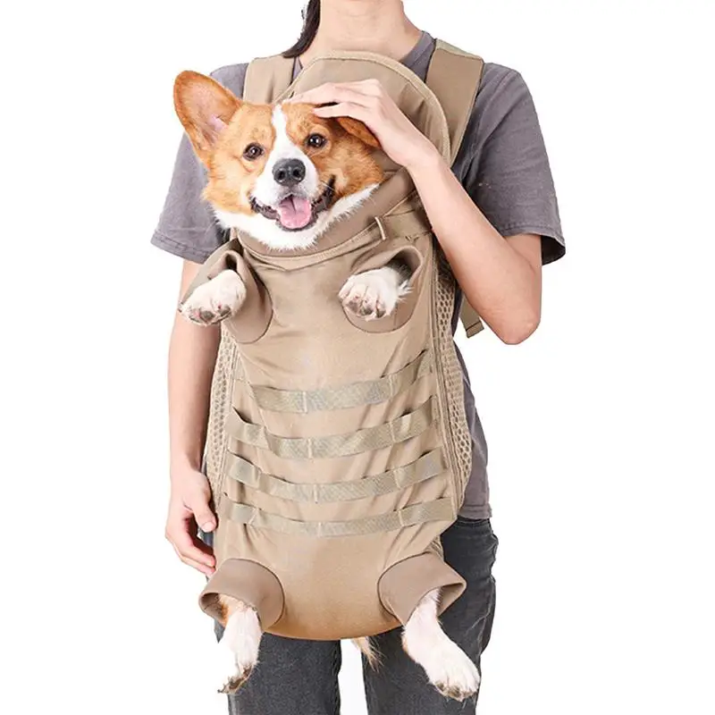 

Dog Front Carrier Backpack Breathable Polyester Pet Carriers Backpack For Medium Dogs Back Front Facing Hands-free Puppy