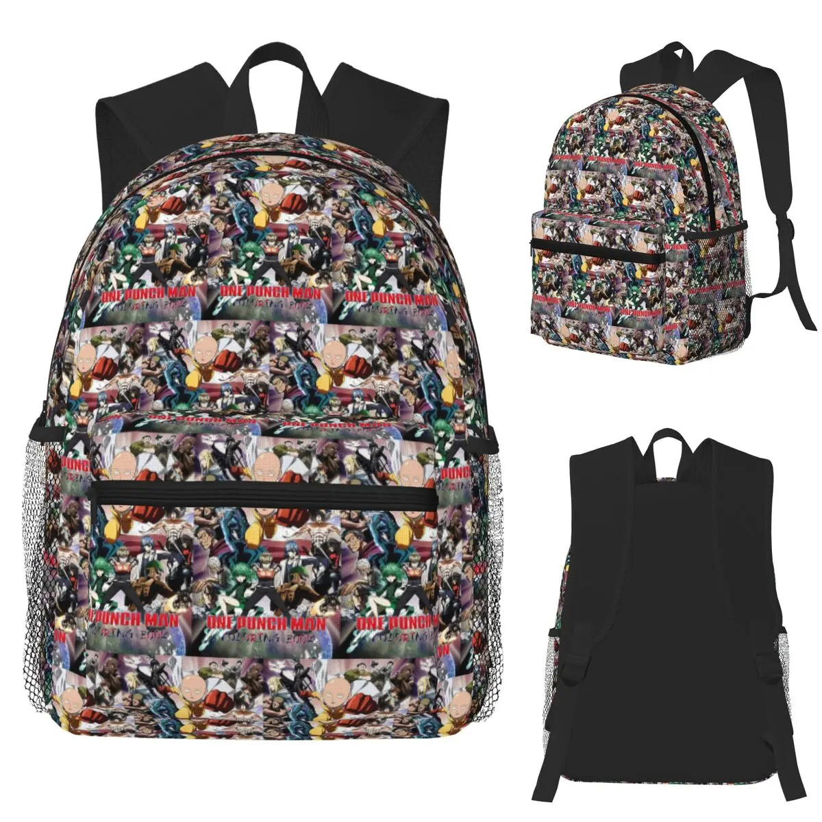 أنيمي واحد لكمة رجل الطالب على ظهره حقيبة مدرسية المشي لمسافات طويلة السفر Daypack للبنين بنات موضة حقيبة الكتب حقائب الكتف
