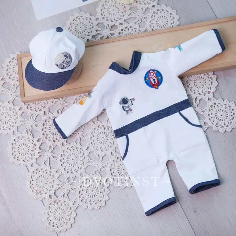 Newborn Baby Boys Photography Props F1 Racing Costume Overalls One-piece Outfits Caps 2pcs Studio Shooting Photoshoot Props - view 3
