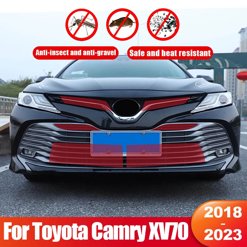 For Toyota Camry 70 XV70 2018 2019 2020 2021 2022 2023 Hybrid Front Grille Insect Screen Exterior Stainless Steel Accessories