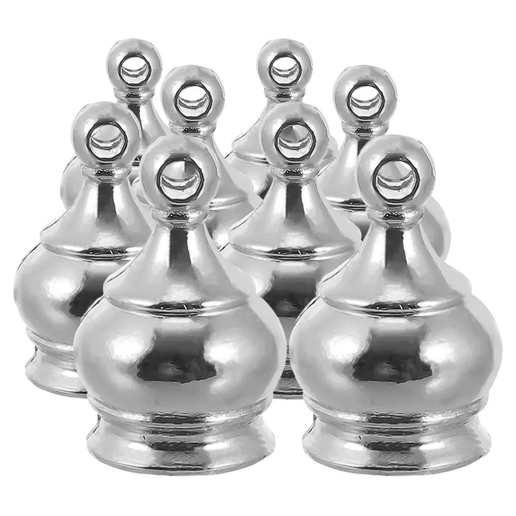 8Pcs Screw Topper Caps M10x1 Thread Decorative Finials for Lamp Shade Knob Replacement Parts Brass Finish Home Lighting Decor
