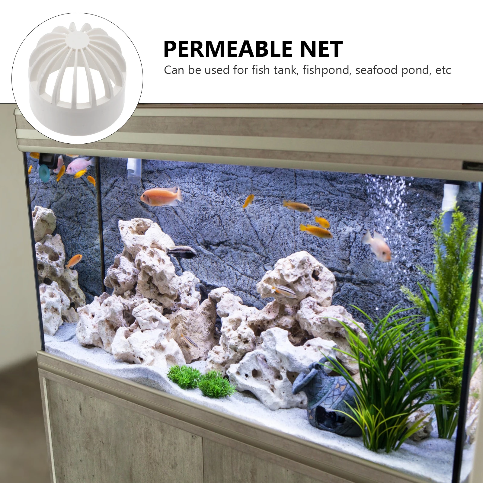 

2Pcs Sturdy Aquarium Permeable Cover Heavy Duty Fish Tank Permeable Net for Fishpond Water Tank Filtering Cover Supplies
