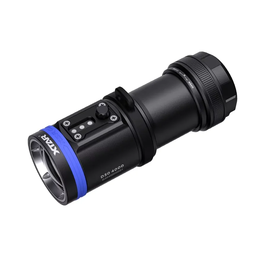 

XTAR D30 4000 Diving Flashlight IP68 Waterproof Professional Diving Light High 9 LEDS Super Bright Dive LED Flashlight UV