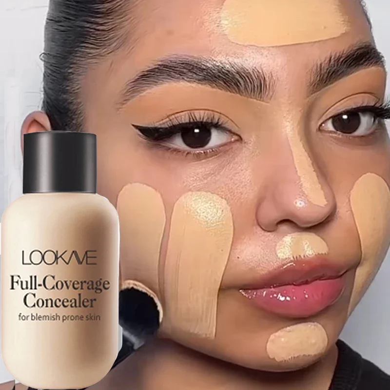 3 Colors Matte Liquid Concealer Foundation Cream Waterproof Concealing Eye Dark Circle  Whitening Lasting Face Makeup Cosmetics