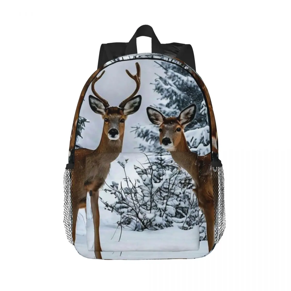 

Sika Deer In Snow Forest Backpack Daypack Large Capacity Boys Girls BookBag Shoulder Bags for Men Women Kids School Bag