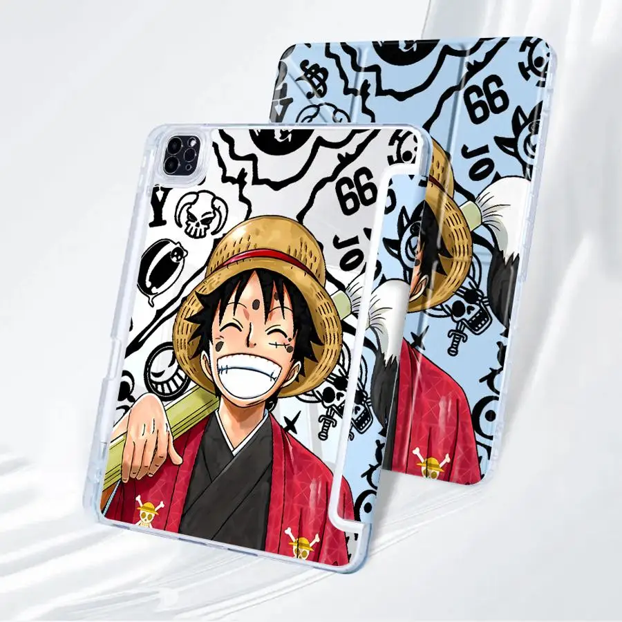 One Pieces Lu-Ffy Anime Tablet Case For iPad Air 4 5 M3 M2 1 2 M4 11inch Pro 11th 10th 9th 8th 7th 12.9inch Pro 2025 Mini 6 7