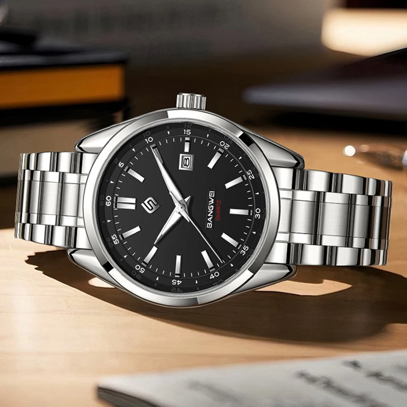 BANGWEI 2025 New Watches Men LIGE Brand Luxury Mens Watch Fashion Casual 30M Waterproof Luminous Date Quartz Wristwatches Reloj