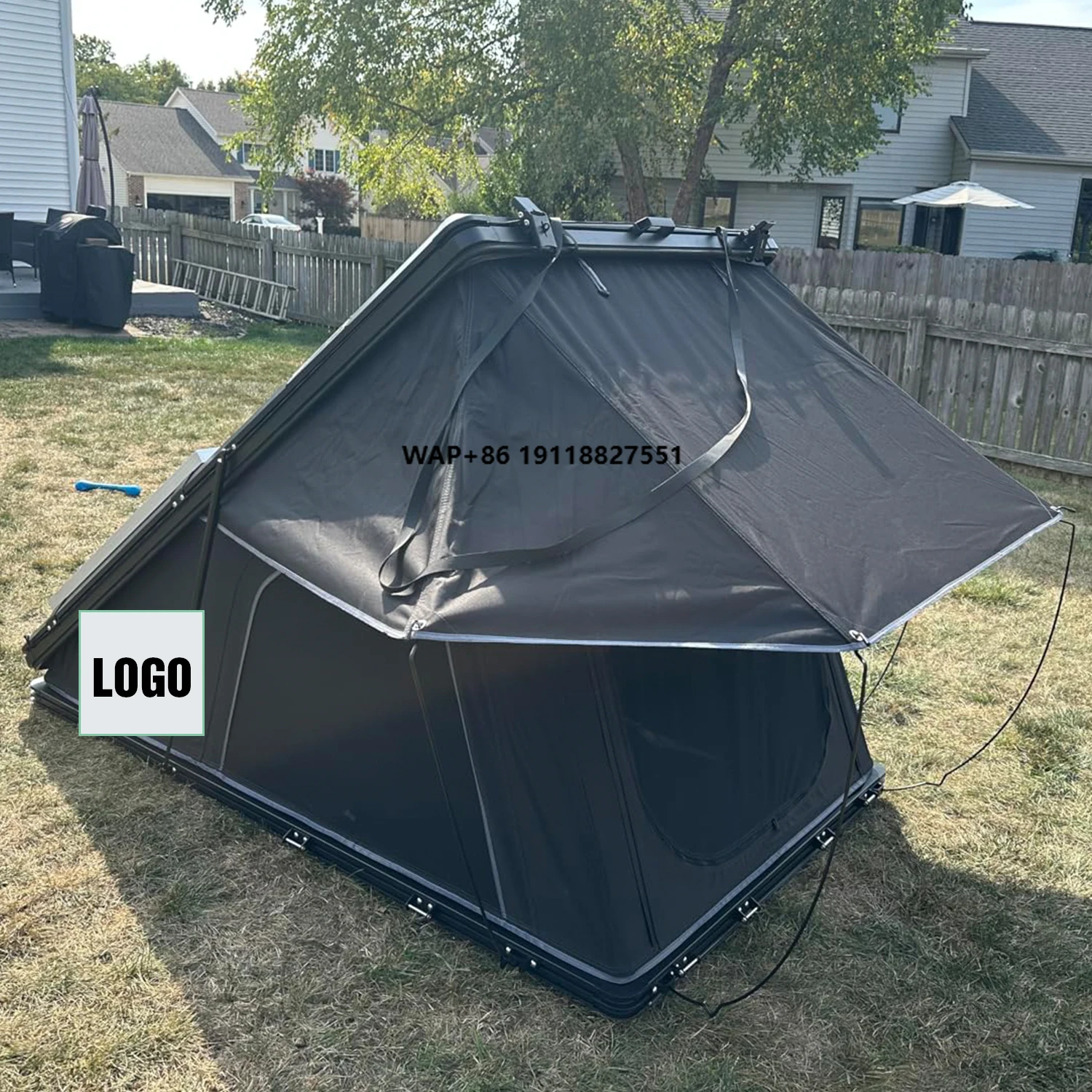 

New Outdoor Camping Easy Install SUV Car 4 Person Rooftop Tent with Aluminum Sliding Ladder Four-season Double Layer