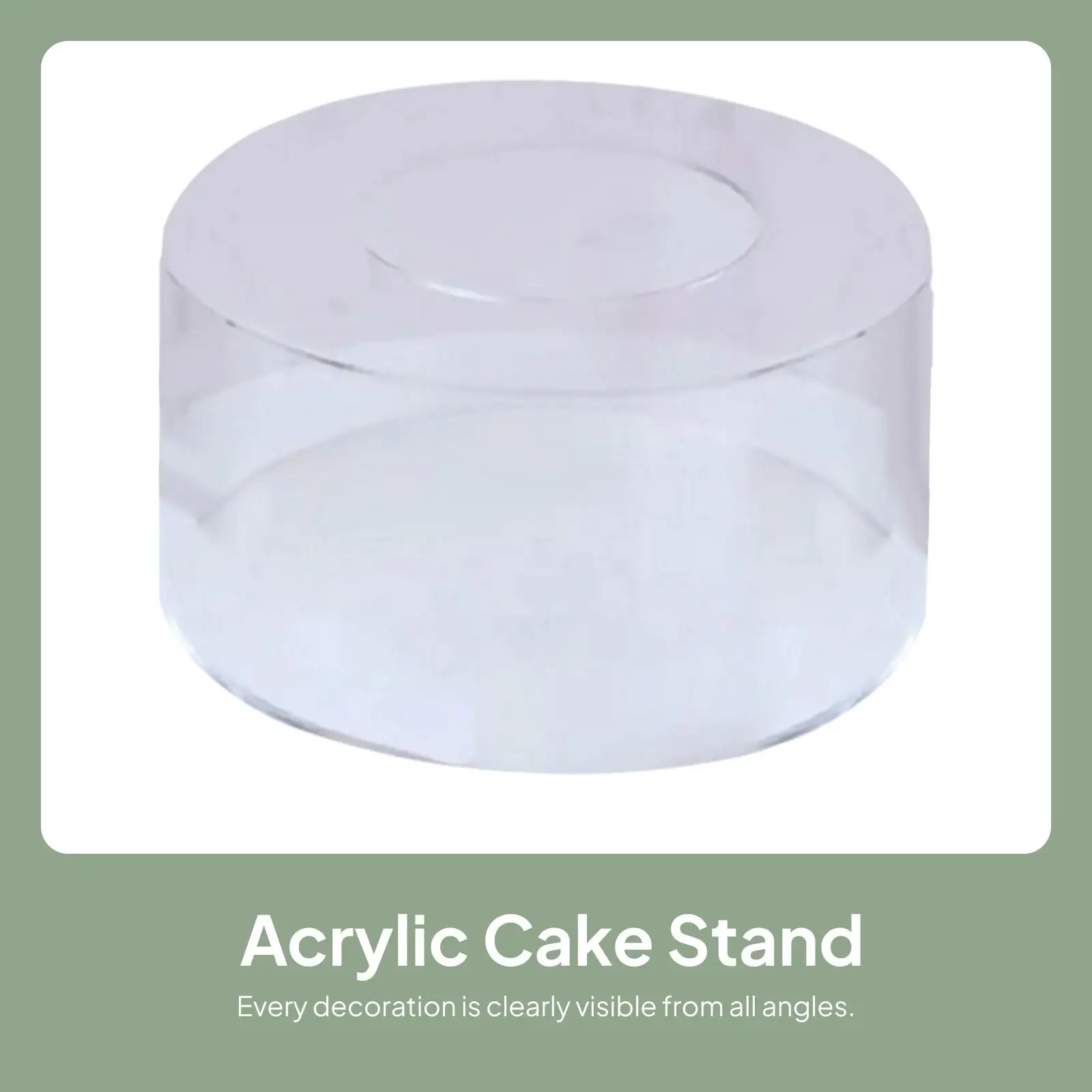Acrylic Cake Stand Riser Clear Decorative Cylinder Display Tray for Wedding Birthday Party Dessert Table Decor