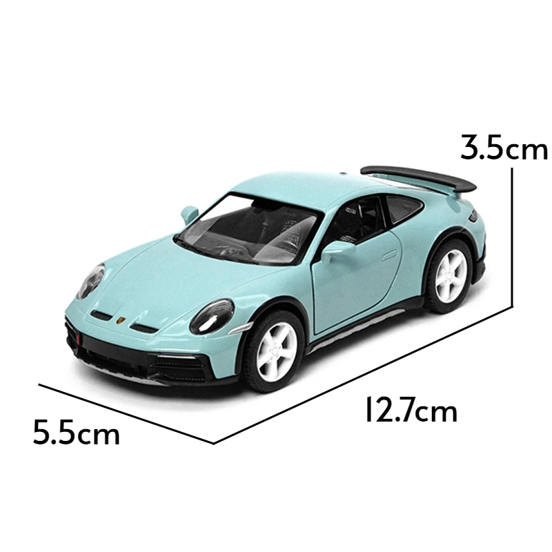 KiNSMART Toy Car Model 1/36 Porsche 911 Rallye Super Racing Alloy Diecast Miniature Vehicle Collection Gift For Boyfriend