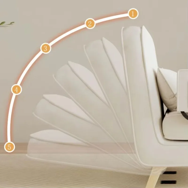 Divano Letto Pieghevole Nordic Minimalist Wooden Sofa  Stylish Multi-Angle Adjustment Practical Small Sofa Folding Sofa Bed