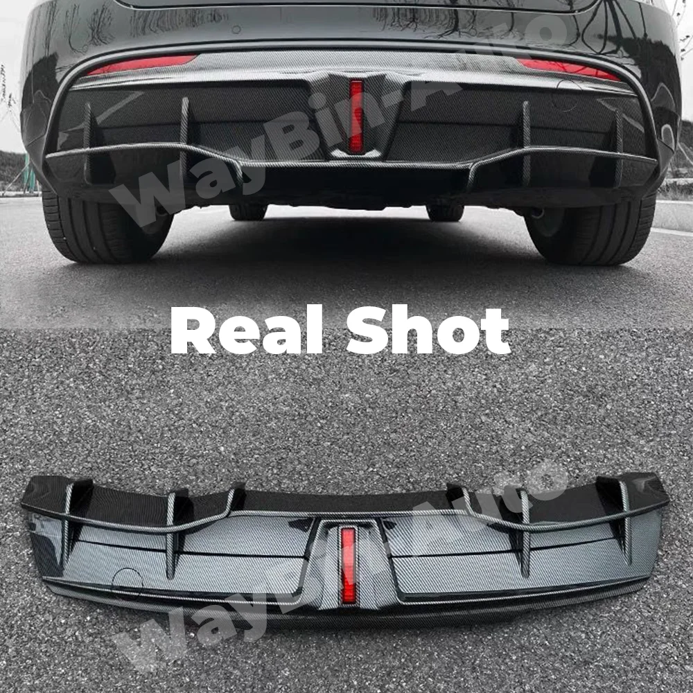 Modely Body Kits For Tesla Model Y 2020- 2023 Matte Carbon Rear Diffuser Side Spillter Spoiler Bumper Lip Tesla 2023 2024 Tuning