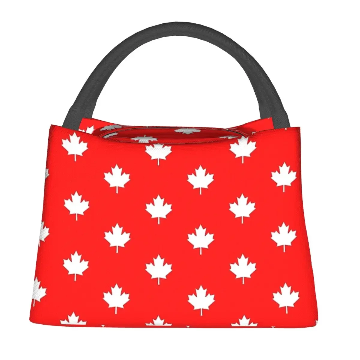 Canada Maple Leaf Flag Emblem Lunch Bags Insulated Bento Box Portable Lunch Tote Picnic Bags Cooler Thermal Bag for Woman Office