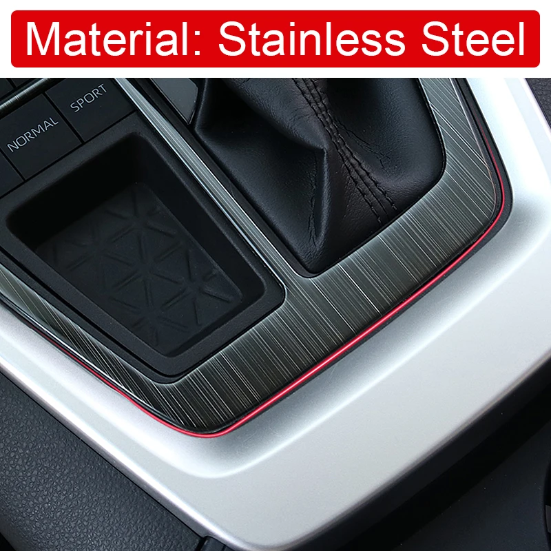 For Toyota RAV4 XA50 2019 2020 2021 2022 2023 2024 RAV 4 Hybrid Stainless Steel Car Gear Shift Panel Cover Trim Accessories