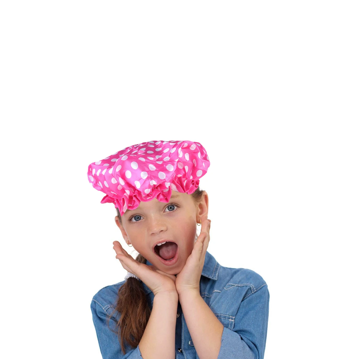 

2 Pcs European and American Waterproof Shower Cap Miss Hats for Women Adult Hair Protective Caps