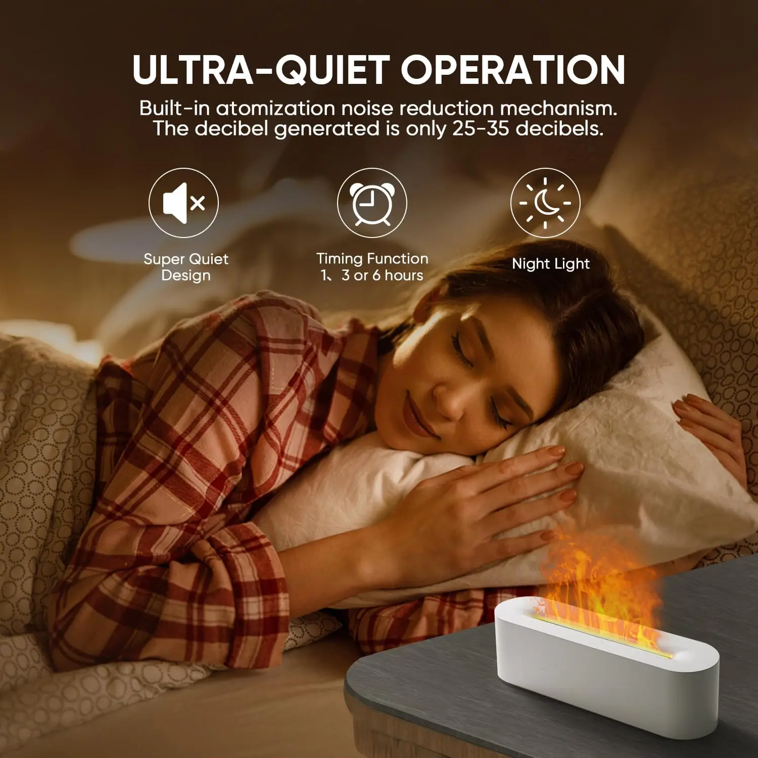 2026 New Upgrade Essential Oil Diffuser, Fireplace Flame Fire Oil Diffuser, 150ml Ultrasonic Cool Mist Aromatherapy Humid