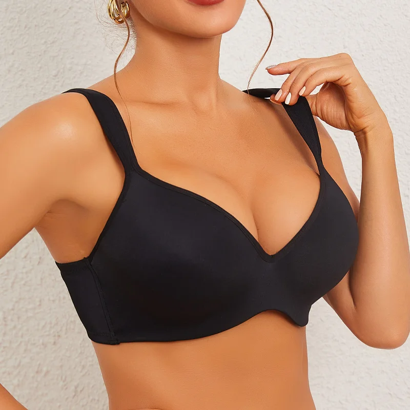 Push Up Bra For Women Plus SIze Breast Female Sexy Lingerie Solid Color Seamless Tube Top Bras Beauty Back Underwear Gather