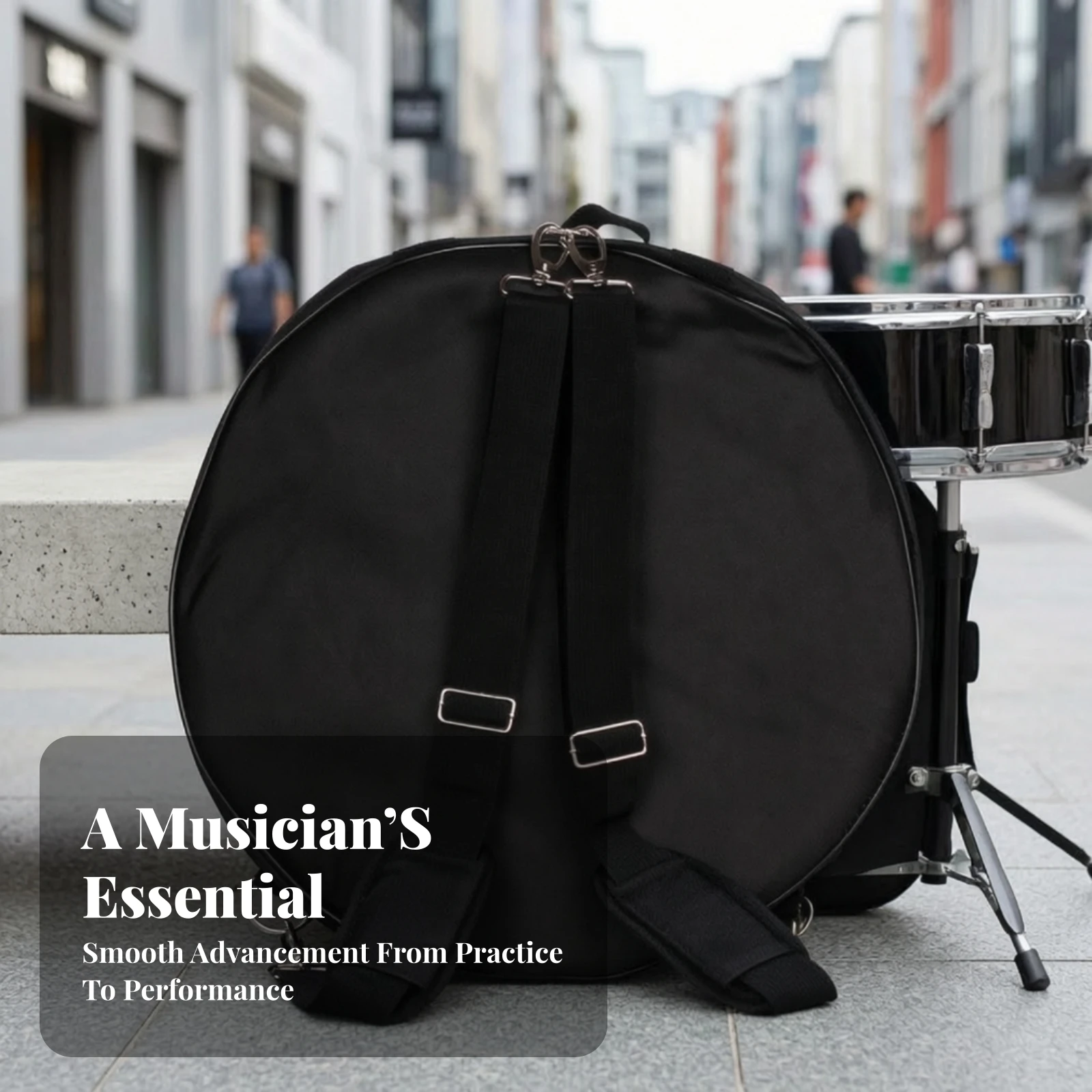 Snare Drum Bag Oxford Cloth Snare Drum Gig Bag Long-Lasting Adjustable for Drummers, Gigs, Rehearsals