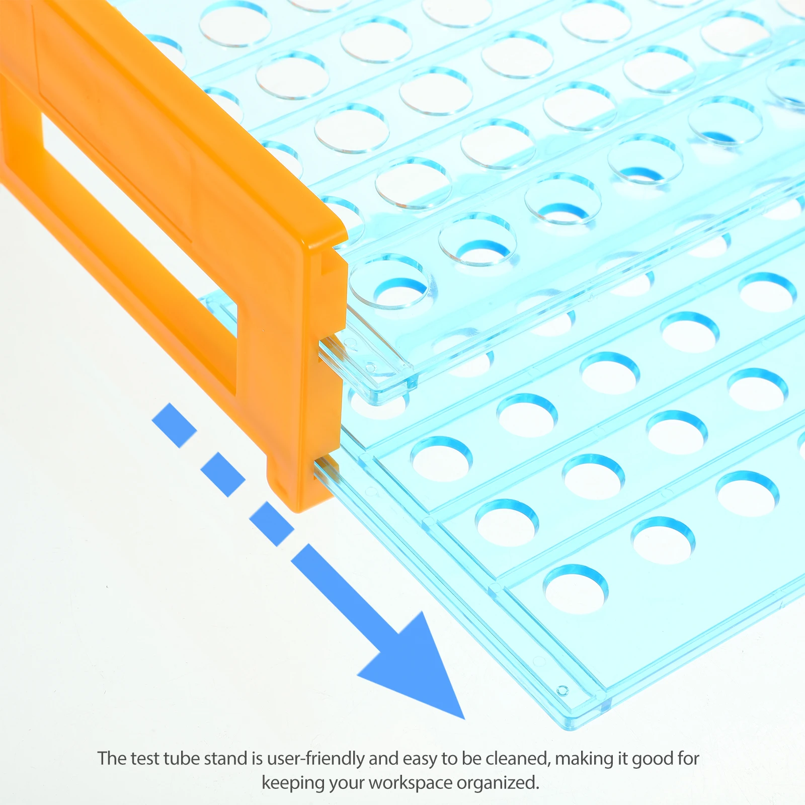 

Plastic Test Tube Rack 2 3 Tier Removable 50 Holes 13mm Diameter for Lab Tubes Sampling Storage ganizer Lightweight Compact