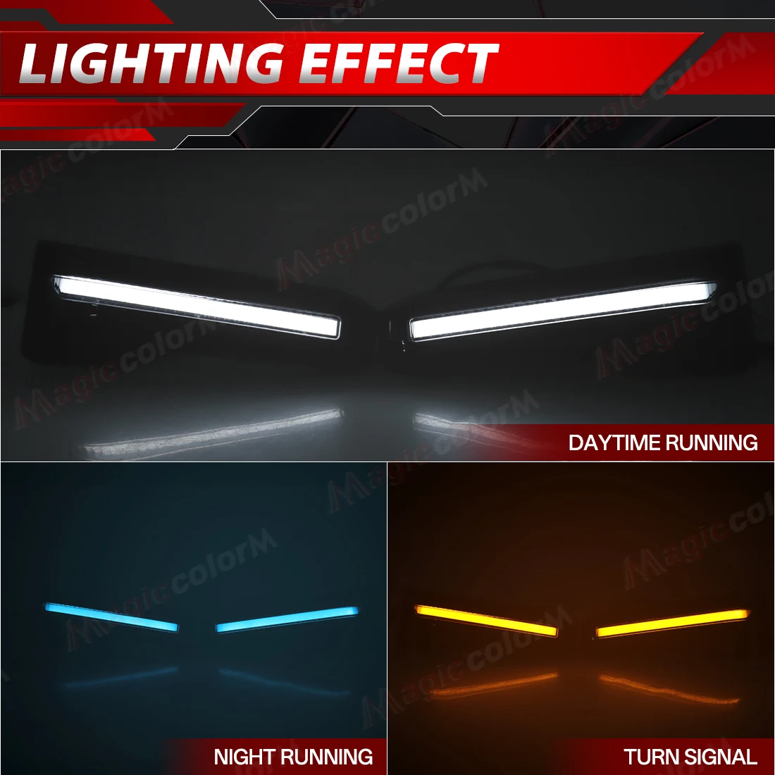 2PCS LED DRL For Toyota Land Cruiser Prado LC250 2024 2025 Daytime Running Lights Turn Signal Lamps White Yellow Blue Daylights