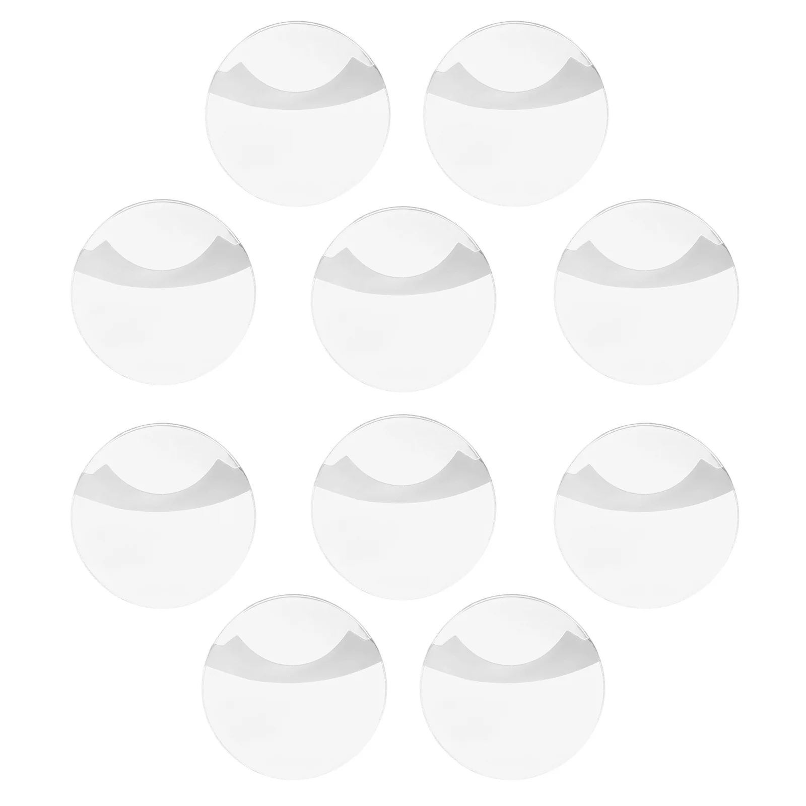 10 قطعة حامل شارة مستديرة شديدة التحمل أغطية حماية زر الفيلم الشفاف من البلاستيك الشفاف شارة أمان متعددة الاستخدام المعدنية #1