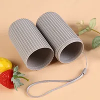 Travel Toiletries Holder, Portable Toothbrush Cup with Toothpaste Box, Bathroom Storage Organizer, Travel Essentials, Home