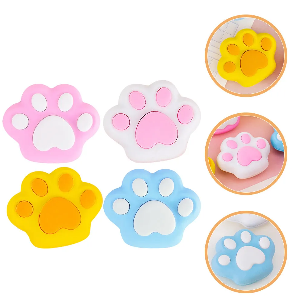 

Набор из 10 мини-ластиков в форме кошачьих лапок, милые портативные ластики оптом для студентов, офиса, класса, ежедневного использования, ластик для карандашей, ластик для офиса