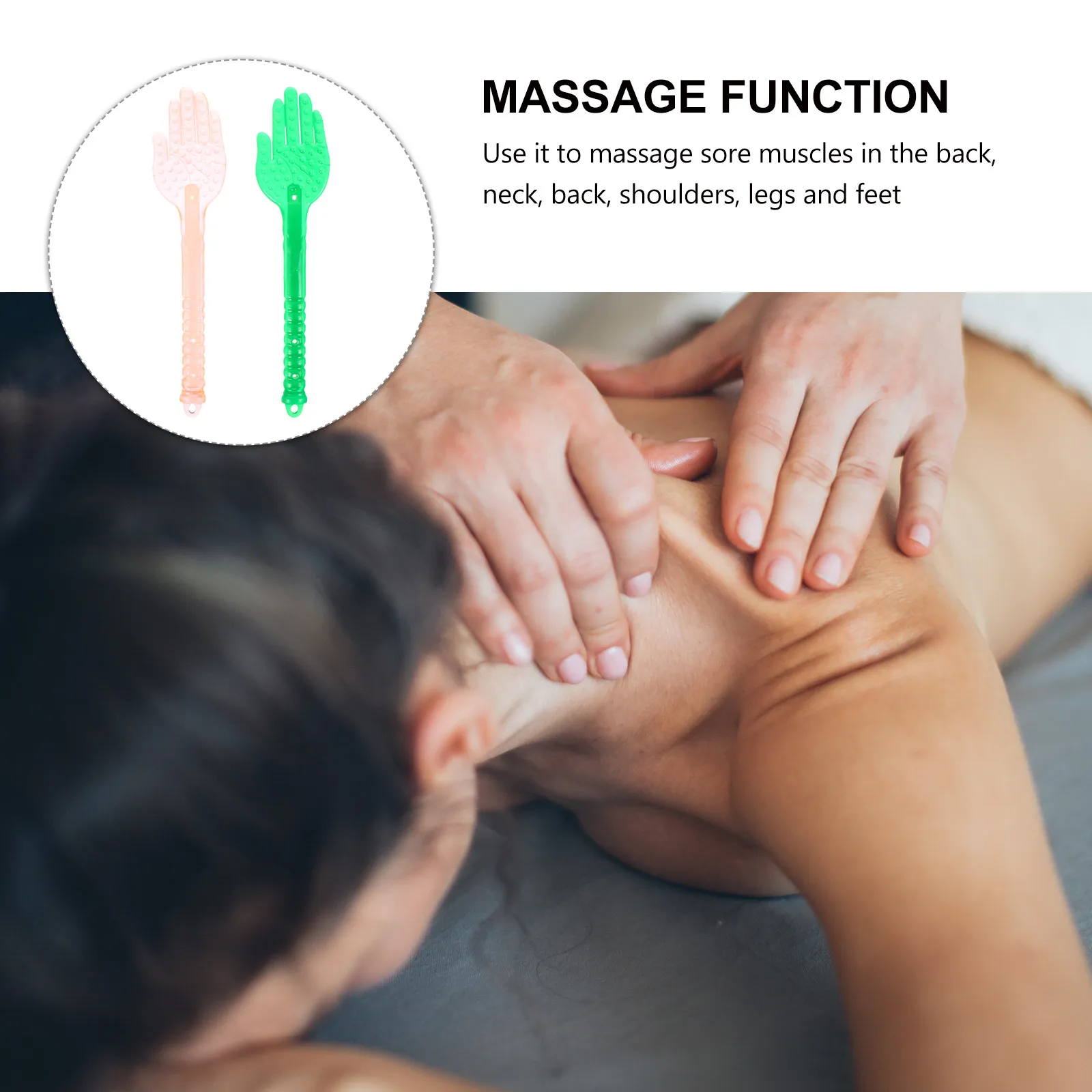 

Набор из 2 силиконовых массажеров для тела и спины, для снятия мышечного напряжения, для использования в офисе, автомобиле, дома, инструмент для точечного массажа и терапии