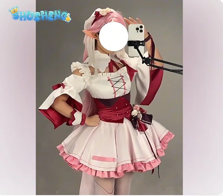 

Костюм для косплея Elysia Game Honkai Impact 3 ROG, новая униформа горничной для девочек, наряд для Хэллоуина, Лолита, новое платье Elysia