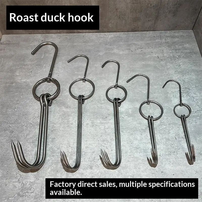 【CC】Stainless Steel Beef Meat Clasps Duck Goose Turkey Hooks Roast Duck Bacon BBQ Storage Hanger