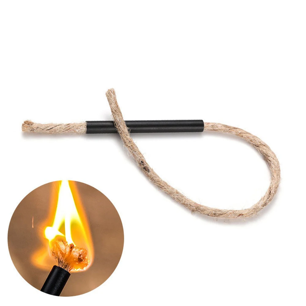 Tragbare Schnur Feuer Starter Camping Grill Feuer Feuerzeug Zünder Seil Bienenwachs Hanf Seil Feuer Werkzeuge Outdoor-Überlebens ausrüstung