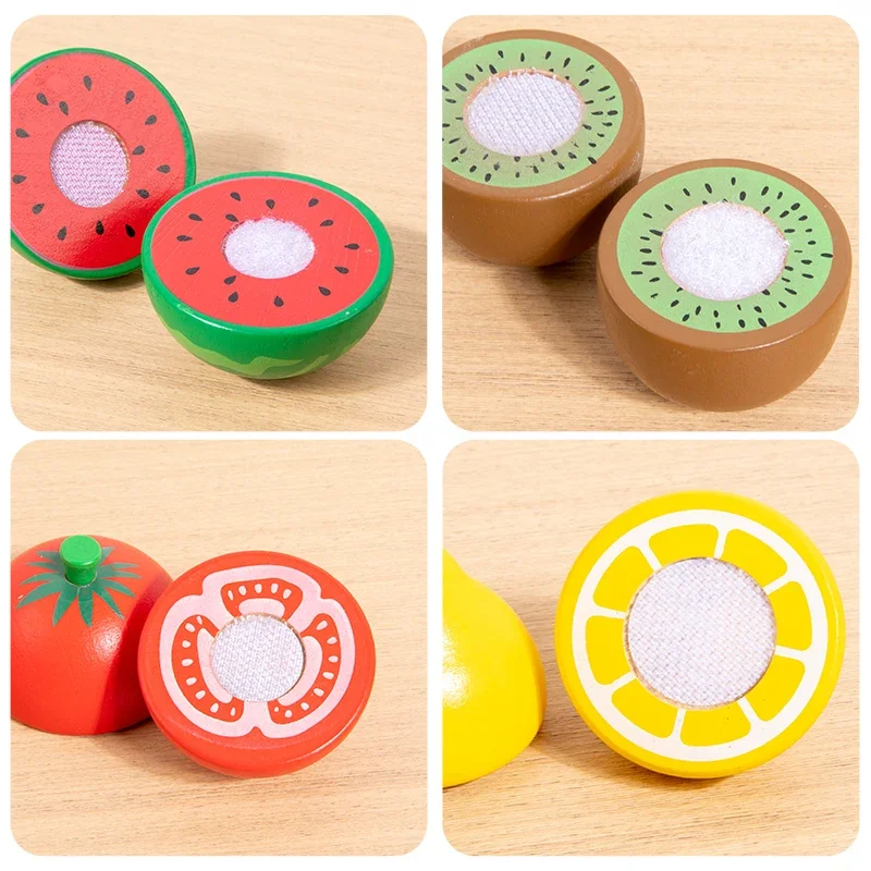 Jouets de Simulation de cuisine, jeu classique en bois, éducatif Montessori pour enfants, cadeau pour enfants, ensemble de coupe de fruits et légumes