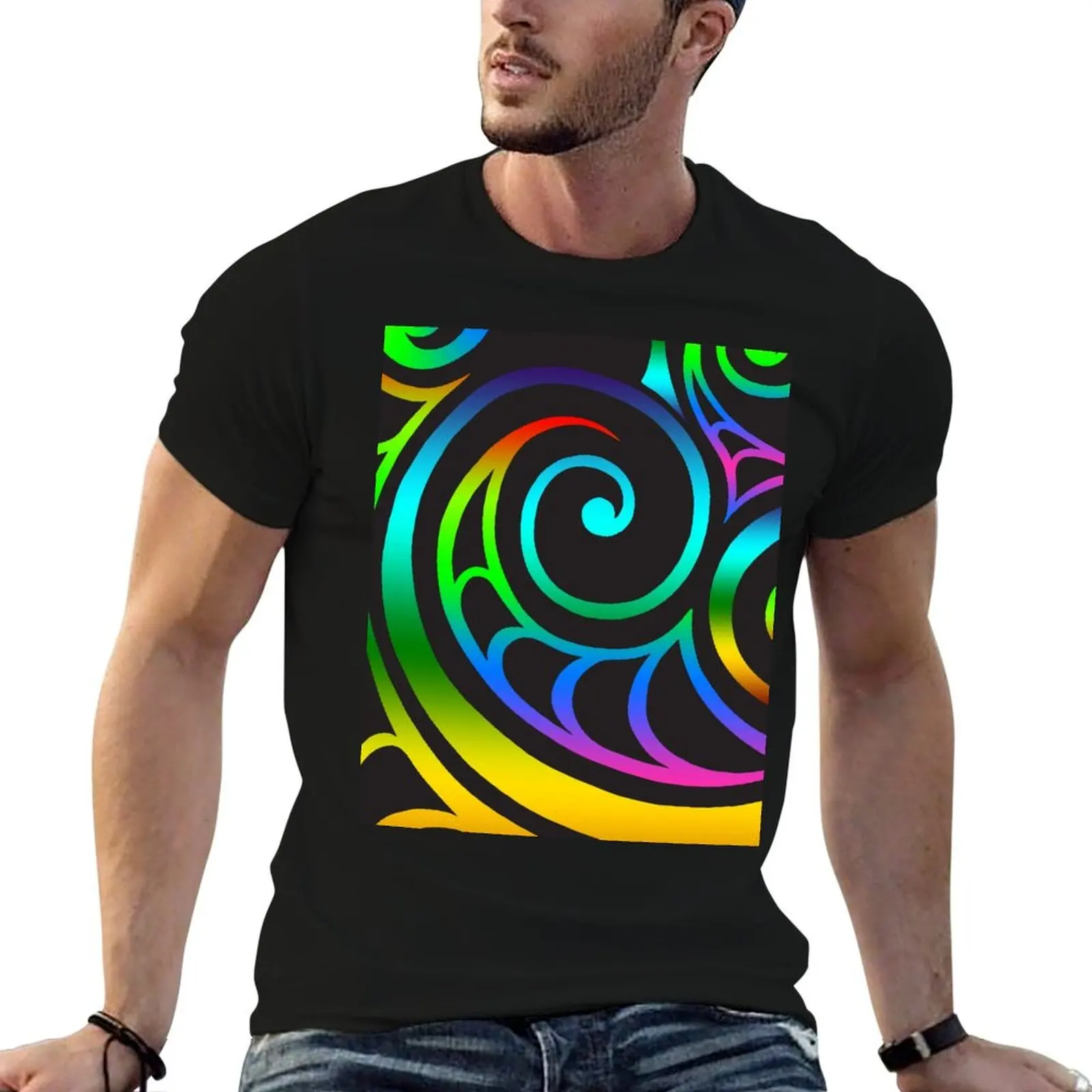 

Colorful Māori Koru - new zealand kiwi T-Shirt oversizeds blue archive workout shirts for men