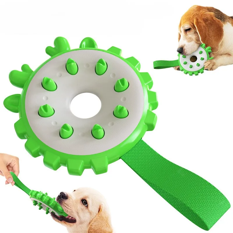 

Dog ChewToy Circular Teeth Grinding Interactive Puppy Toy with Strong Rope for Teething, Grind Teeth, Removes Calculus, Relieve