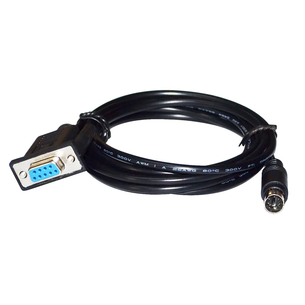 INDUSTRIAL RS232 DB9 TO MINI DIN 6PIN COMMUNICATION CABLE COMPATIBLE WITH LS LG XGB XBC XGK XEC PLC AND PMU DATA TRANSMISSION