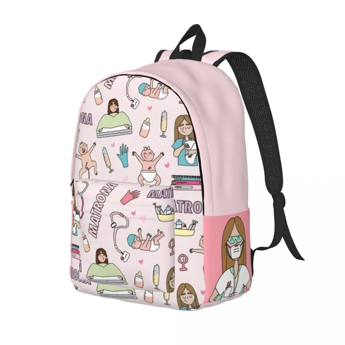 Cool Doctors And Nurses Rucksack Journey Retro Washable Enfermera En Apuros Girl Kid Backpack Gift