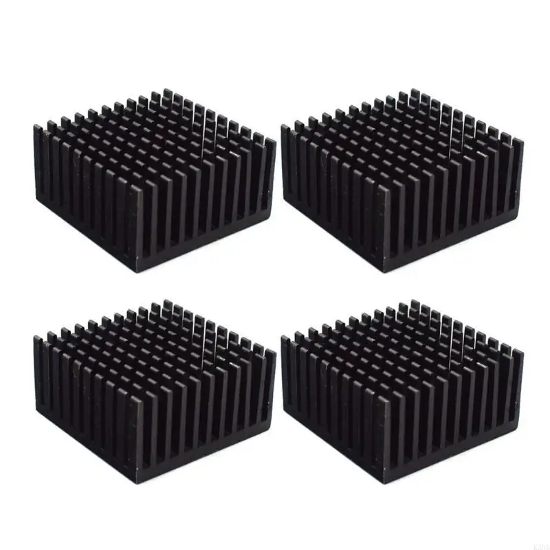 K3NB 4PCS 40x40x20mm Aluminum Chipset Heatsink Radiator Heat Sink Cooling Fin with for 3M Tape for CPU LED Power Active Compo