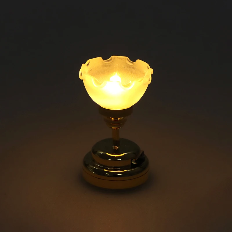 1:12 Dollhouse Miniature LED Light Ceiling Lamp Chandelier Furniture Lighting Home Model Decor Toy Doll House Accessories