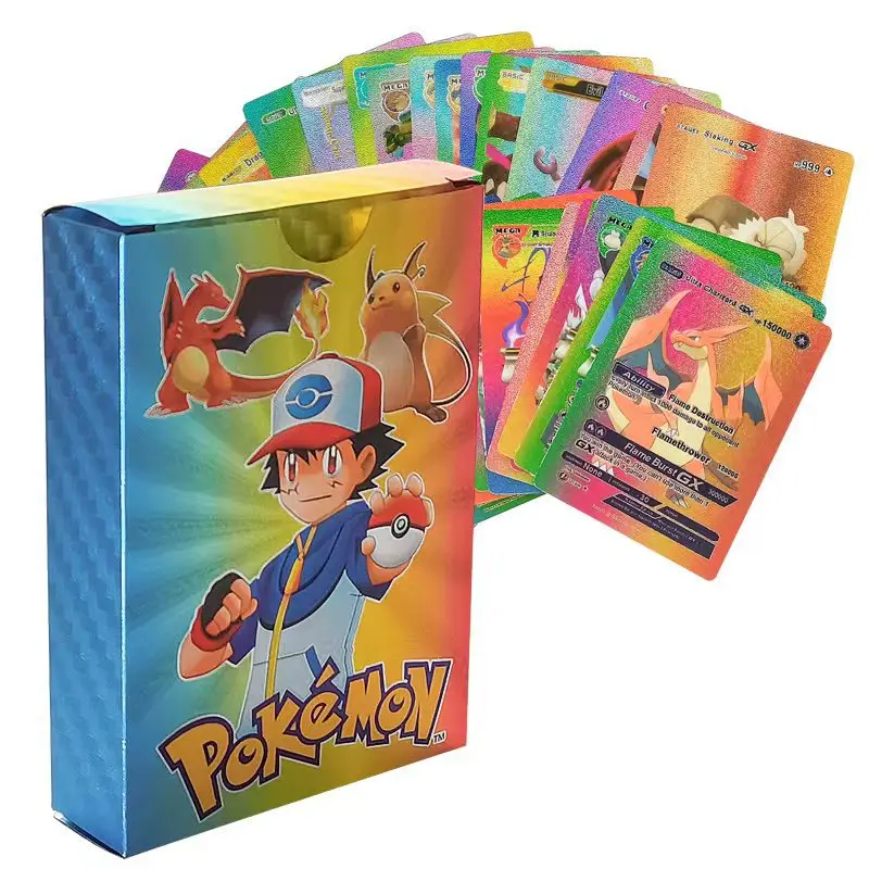 Pokemon Anime Card Store Game Collection Card 55PCS Spanish French English Pokemon Booster Box Charizard Gold Card the boys