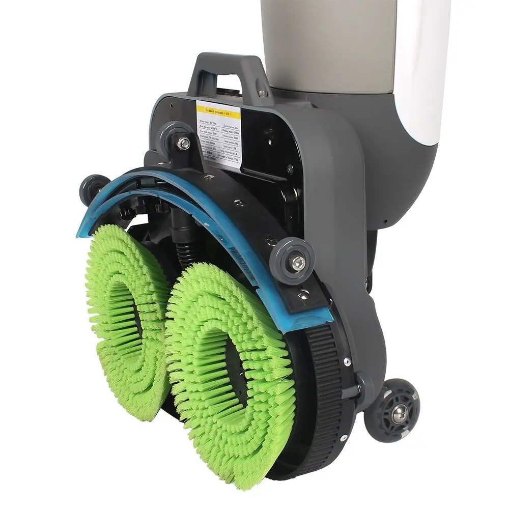 Raizi 220 В с двойной щеткой для мытья полов для ручной скруббера для пола, стиральная машина для чистки пола