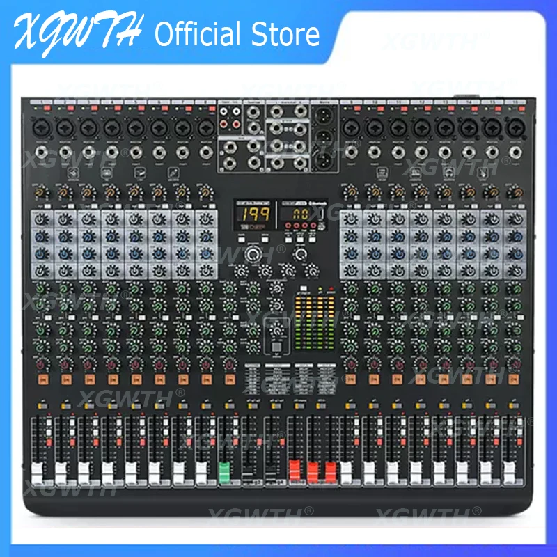 

16 Channel Digital Mixer Audio Mixing Console with 199 DSP Digital Effects Bluetooth MP3 DJ Reverberation Reverb Mic Equipment