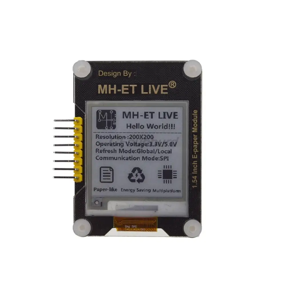 MH-ET LIVE 1.54 Inch Epaper Module E-paper E-Ink EInk Display Screen SPI Support Global/Part  For Arduino STM raspberry pi ESP32