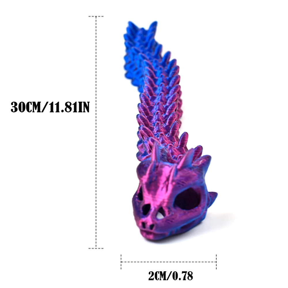 Juguetes impresos en 3D, figuras de calaveras y serpientes, modelo de adorno móvil multiarticulación, creatividad decorativa de escritorio, novedad, regalos para niños, juguete