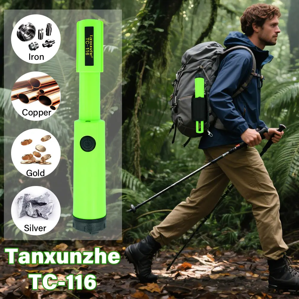 NEW TC-116 Metal Detector IP68 Fully waterproofHandheld Precise location treasure search pointer Adjustable LED Lights