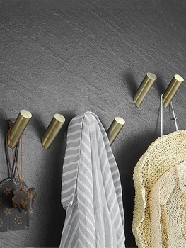 Edelstahl Bad Robe Haken Pinsel Gold Wand Halterung Kleidung Mantel Haken Aufhänger Schwarz Organizer Bad Zubehör FR201