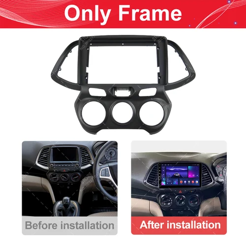 Imagen 2 del producto QSZN para Hyundai Santro Atos 2015-2019 9 pulgadas Radio de coche marco frontal Fascia estéreo Panel montaje unidad principal Canbus Cable molduras bisel