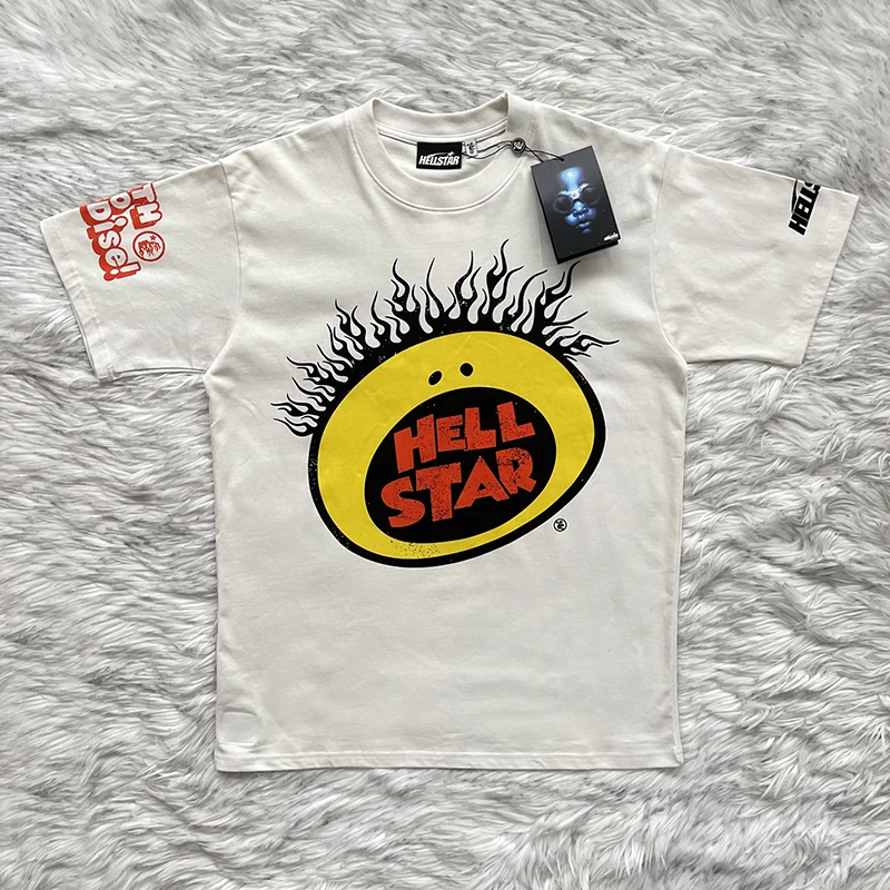 Hellstar Studios Slime Tee Trendy ort Sve Pure Cotton T-irt Youth Summer Faion round Ne Top for Young Men