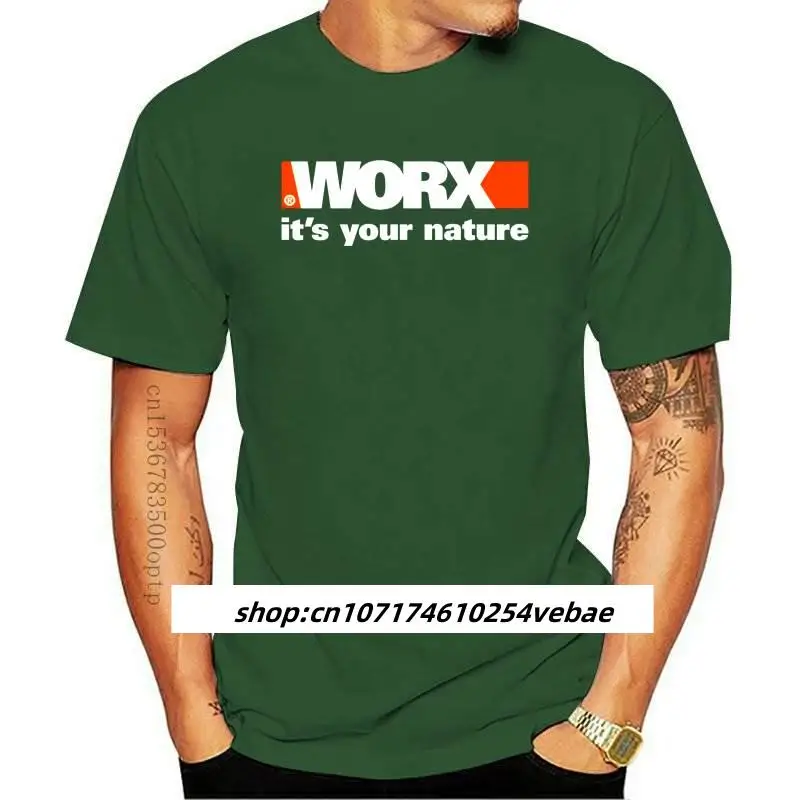 Mens Clothes Worx Tools Lawn Equipment Logo  T-shirt Top Tee 100% Cotton Humor Men Crewneck Tee Shirts