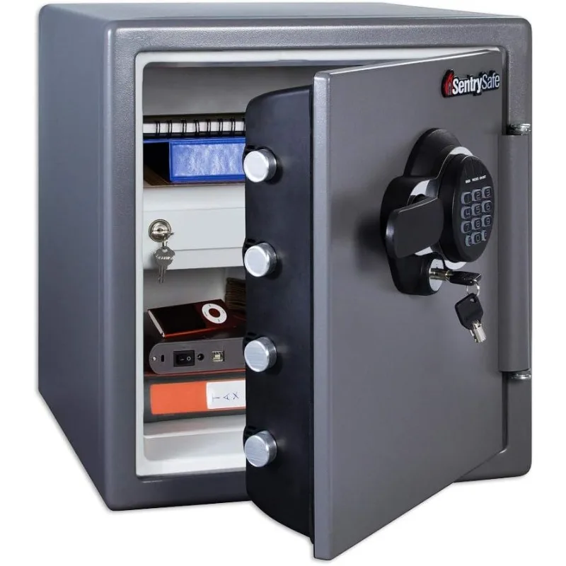 SentrySafe SFW123GDC Fireproof Safe and Waterproof Safe with Digital Keypad 1.23 Cubic Feet, Gun Metal Grey